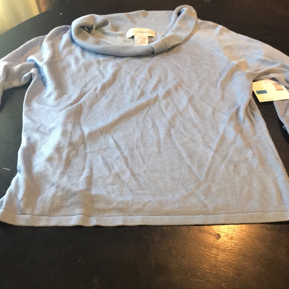 NWT XL Sag Harbor Soft Blue Lightweight Sweater